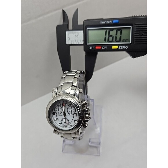 Klaus Kobec Contemporary Swiss Quartz Chronograph Stainless Watch New Battery - Picture 7 of 12